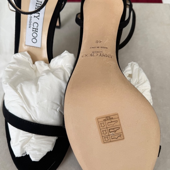 BRAND NEW IN BOX NEVER WORN AUTHENTIC JIMMY CHOO MINNY SUEDE SANDALS - Picture 2 of 4